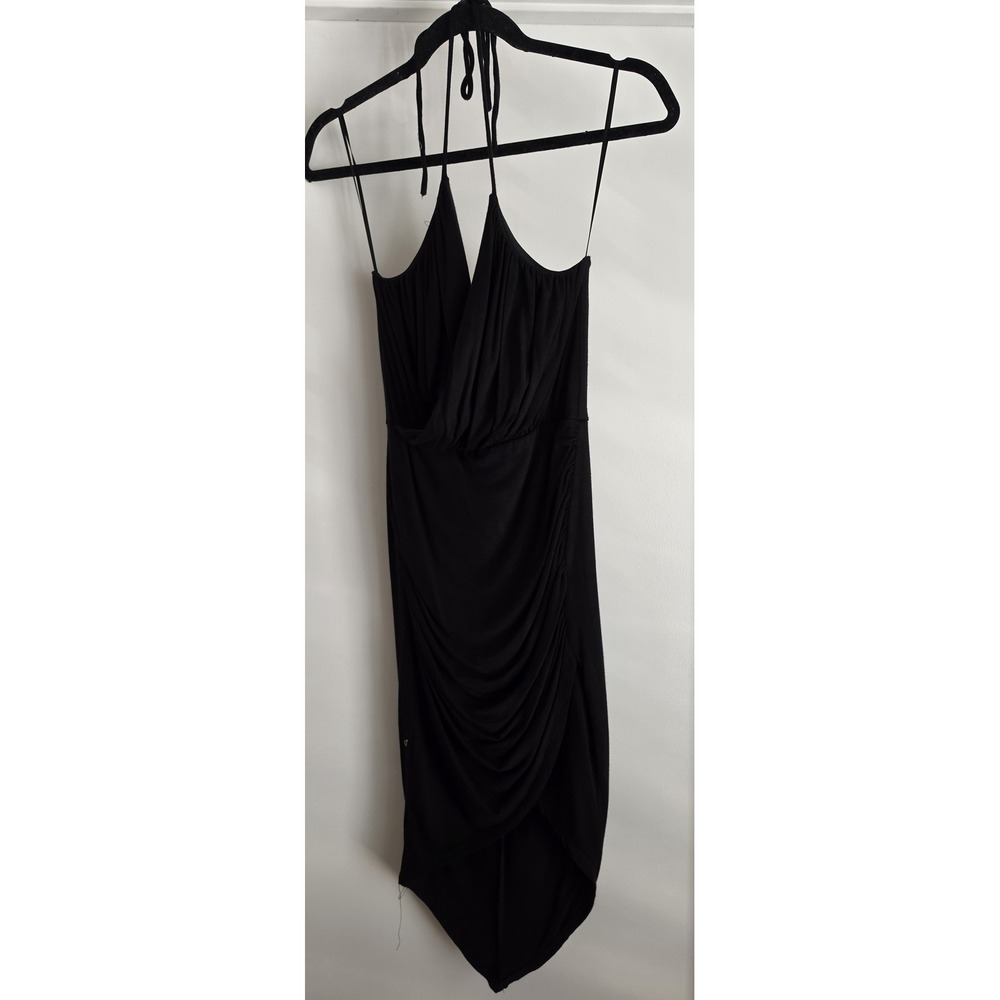 Blanc Mini Dress Small Black Sleeveless Solid Women Gown Slip LBD